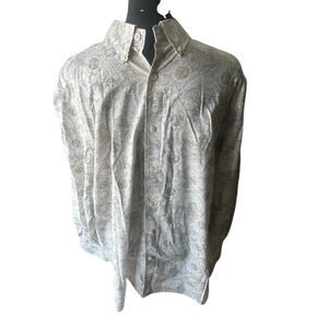 Daniel Cremieux Vintage Map Print Button-Down Shirt Men’s XL